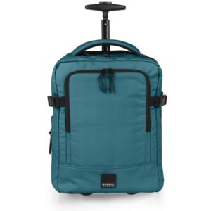 MOCHILA CON RUEDAS VIAJE TURQUESA